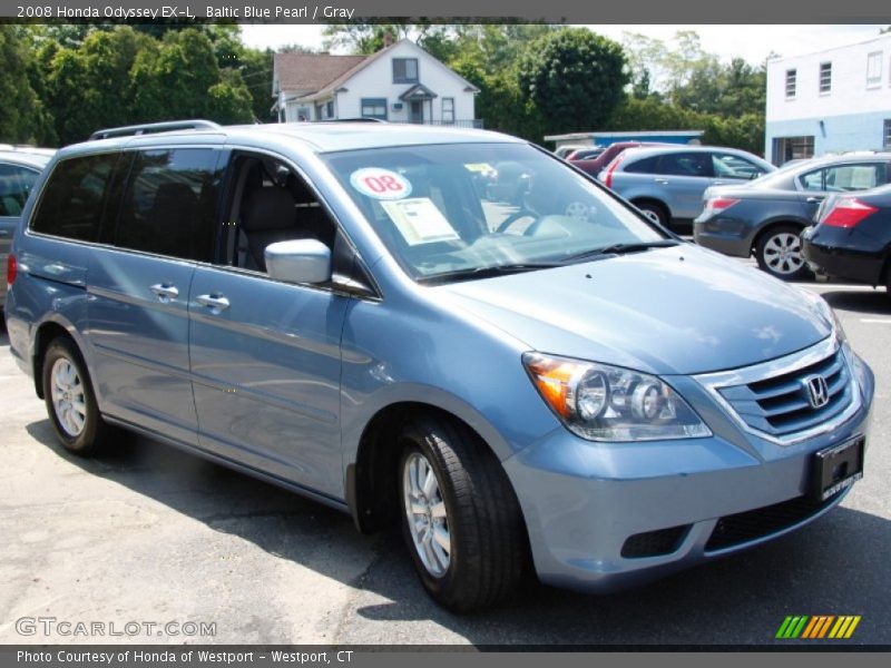 Baltic Blue Pearl / Gray 2008 Honda Odyssey EX-L