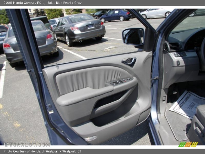 Baltic Blue Pearl / Gray 2008 Honda Odyssey EX-L