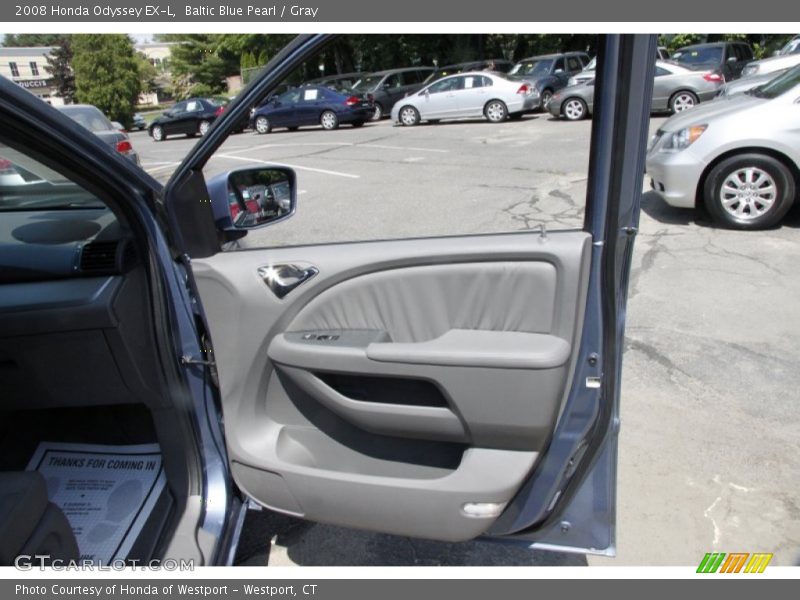 Baltic Blue Pearl / Gray 2008 Honda Odyssey EX-L