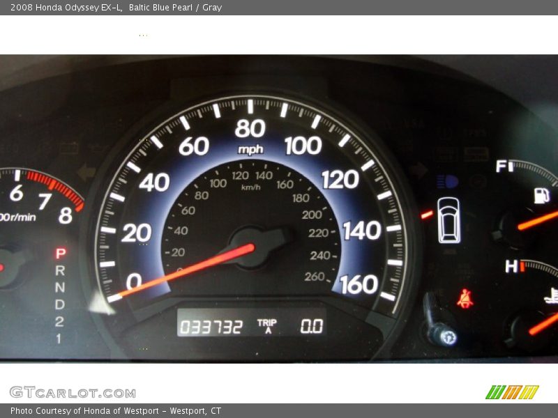 Baltic Blue Pearl / Gray 2008 Honda Odyssey EX-L