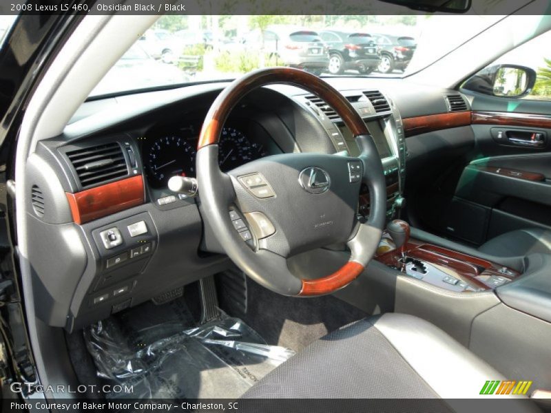 Obsidian Black / Black 2008 Lexus LS 460