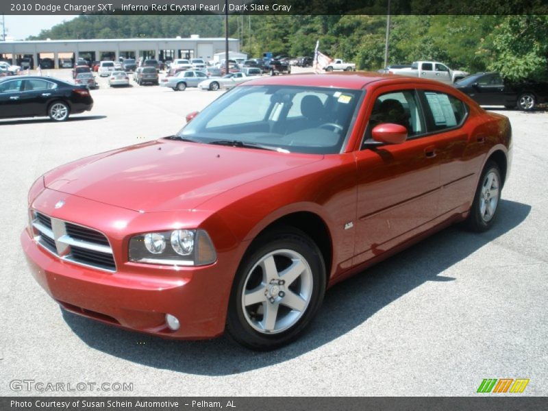 Inferno Red Crystal Pearl / Dark Slate Gray 2010 Dodge Charger SXT