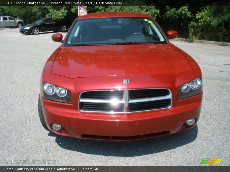 Inferno Red Crystal Pearl / Dark Slate Gray 2010 Dodge Charger SXT
