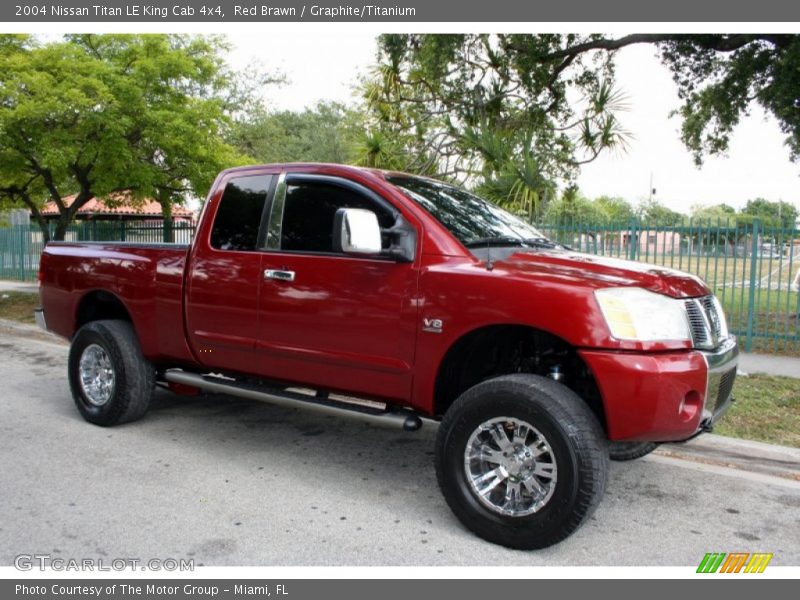 Red Brawn / Graphite/Titanium 2004 Nissan Titan LE King Cab 4x4