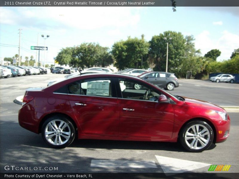 Crystal Red Metallic Tintcoat / Cocoa/Light Neutral Leather 2011 Chevrolet Cruze LTZ