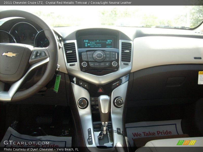 Crystal Red Metallic Tintcoat / Cocoa/Light Neutral Leather 2011 Chevrolet Cruze LTZ