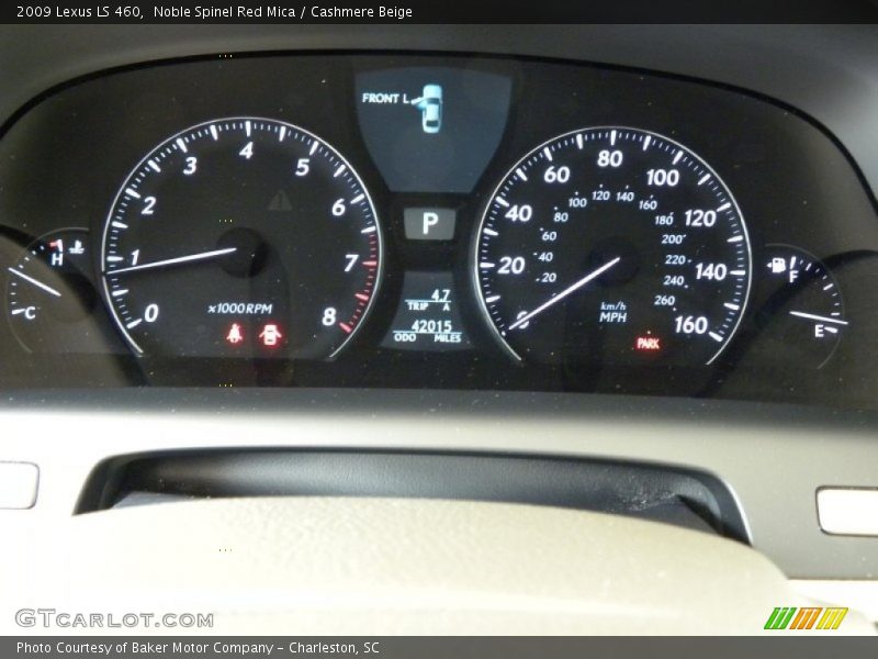 Noble Spinel Red Mica / Cashmere Beige 2009 Lexus LS 460