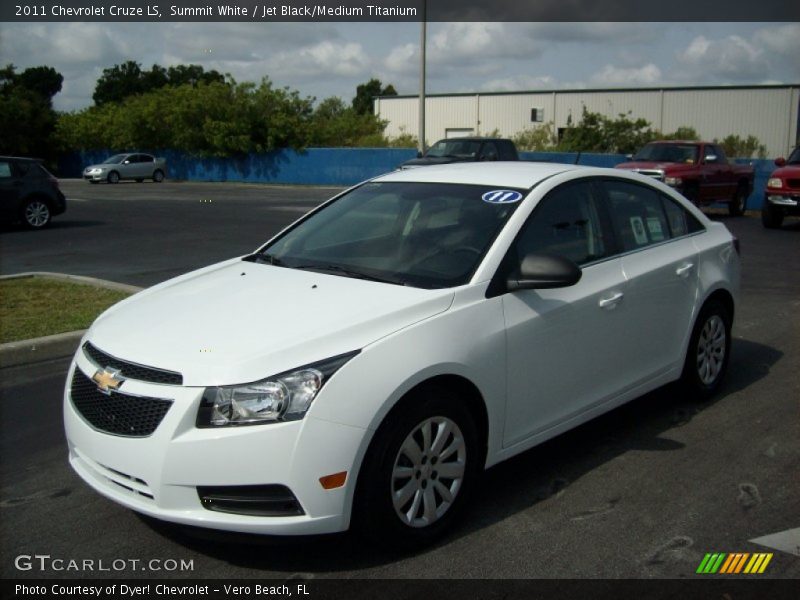 Summit White / Jet Black/Medium Titanium 2011 Chevrolet Cruze LS