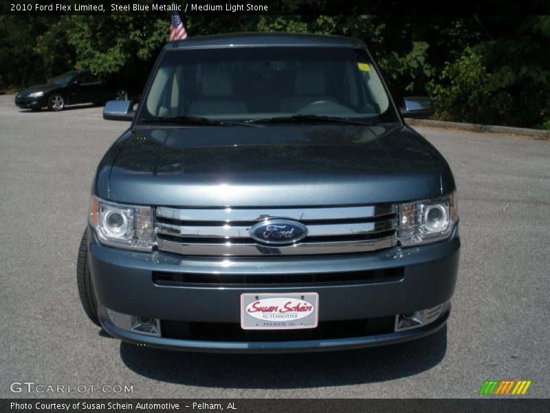 Steel Blue Metallic / Medium Light Stone 2010 Ford Flex Limited