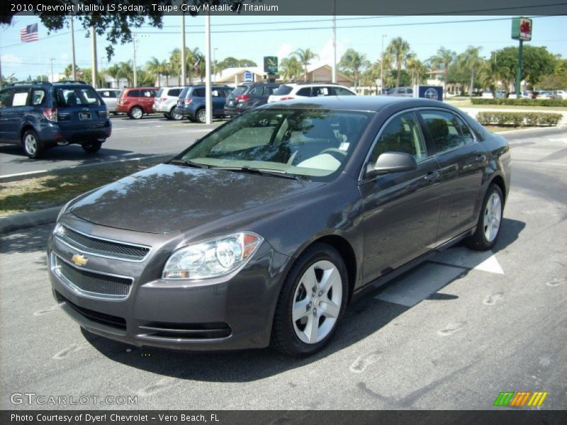 Taupe Gray Metallic / Titanium 2010 Chevrolet Malibu LS Sedan