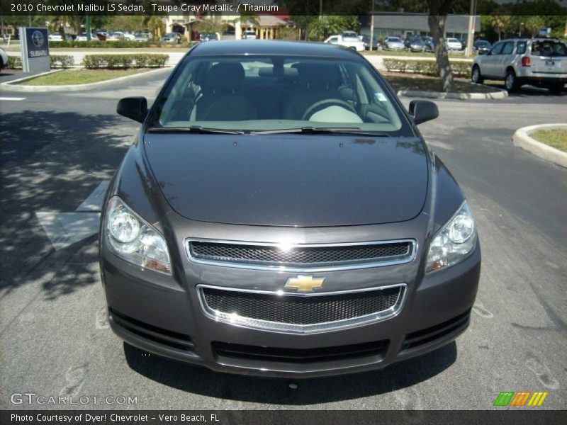 Taupe Gray Metallic / Titanium 2010 Chevrolet Malibu LS Sedan