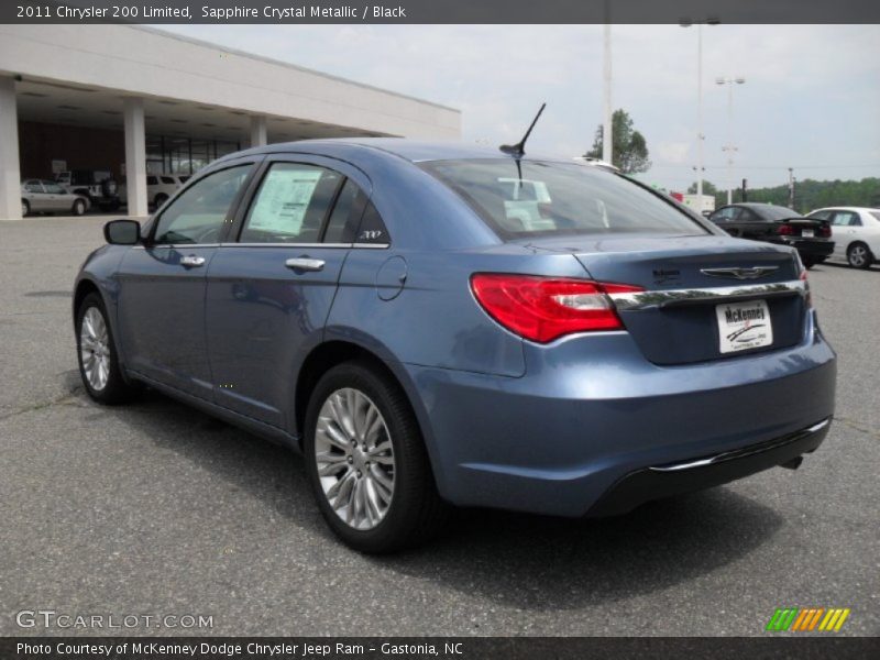 Sapphire Crystal Metallic / Black 2011 Chrysler 200 Limited