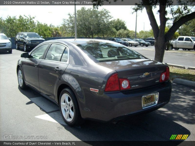 Taupe Gray Metallic / Titanium 2010 Chevrolet Malibu LS Sedan