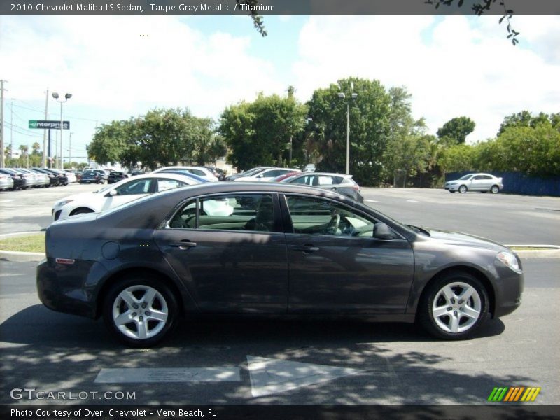 Taupe Gray Metallic / Titanium 2010 Chevrolet Malibu LS Sedan