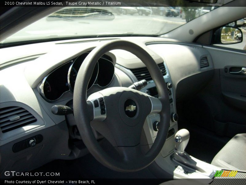 Taupe Gray Metallic / Titanium 2010 Chevrolet Malibu LS Sedan