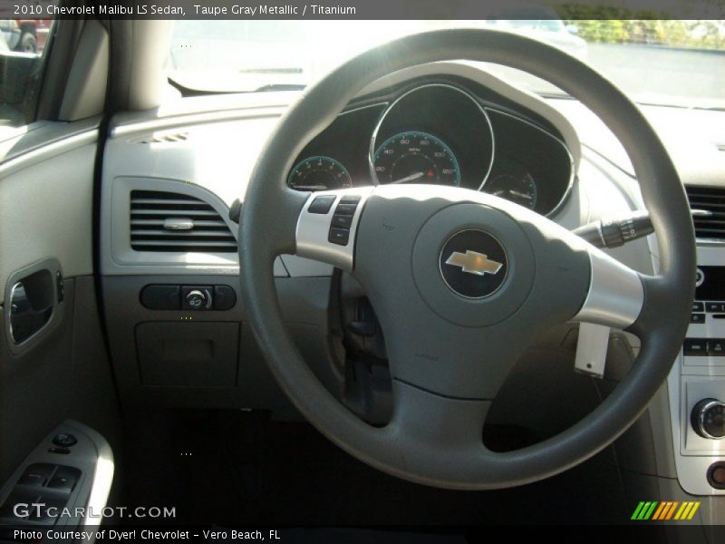 Taupe Gray Metallic / Titanium 2010 Chevrolet Malibu LS Sedan