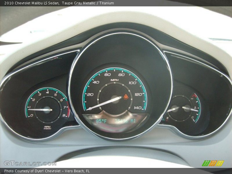 Taupe Gray Metallic / Titanium 2010 Chevrolet Malibu LS Sedan