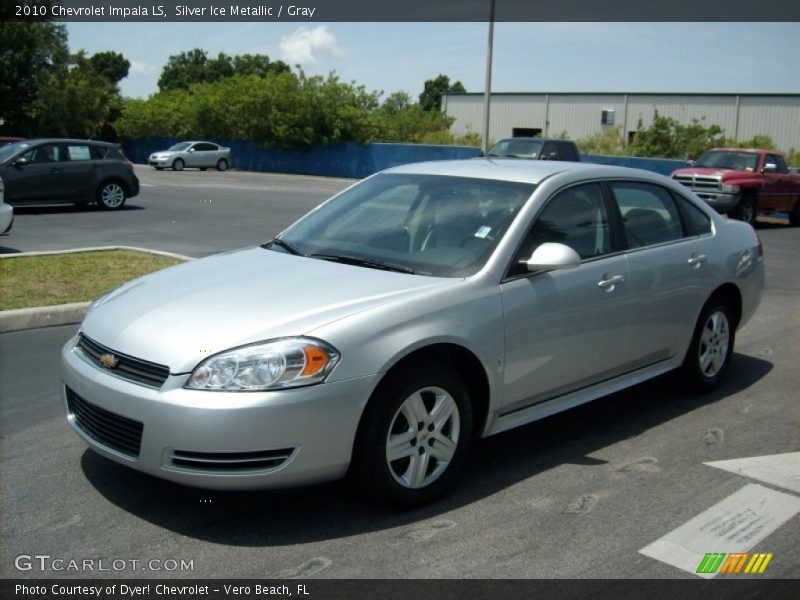 Silver Ice Metallic / Gray 2010 Chevrolet Impala LS