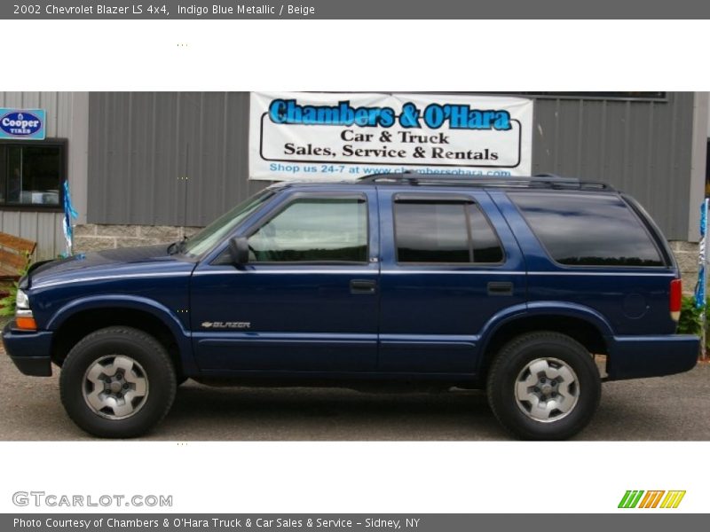 Indigo Blue Metallic / Beige 2002 Chevrolet Blazer LS 4x4