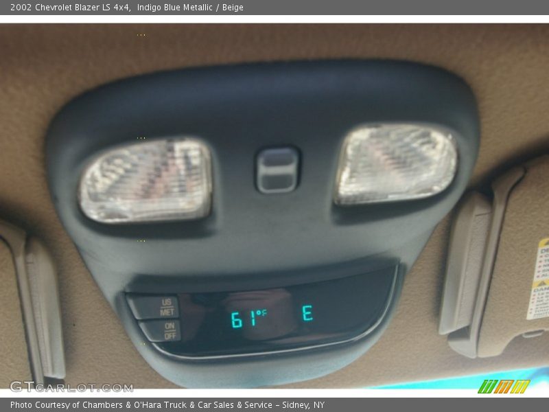 Indigo Blue Metallic / Beige 2002 Chevrolet Blazer LS 4x4