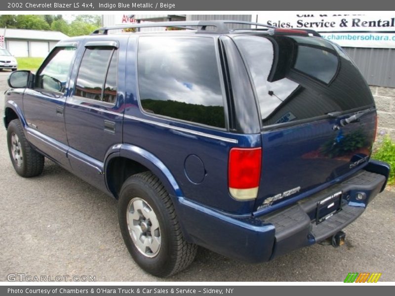Indigo Blue Metallic / Beige 2002 Chevrolet Blazer LS 4x4