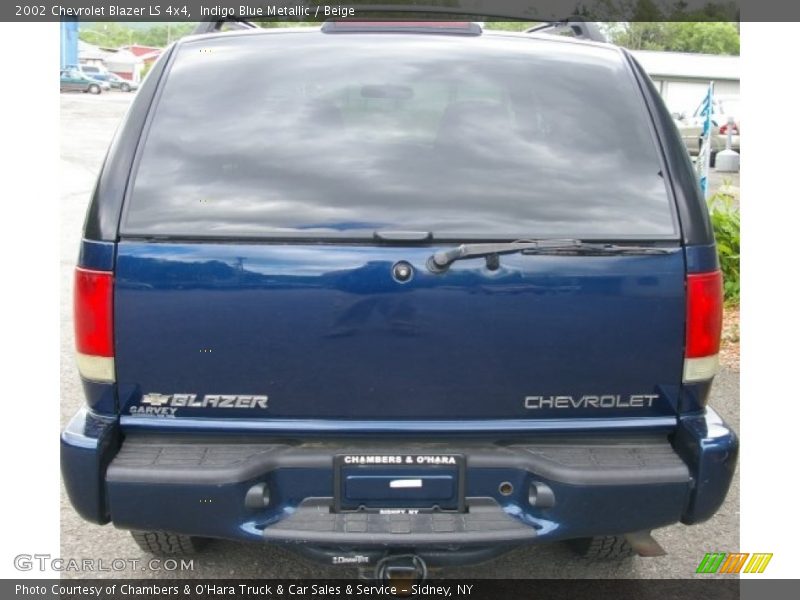 Indigo Blue Metallic / Beige 2002 Chevrolet Blazer LS 4x4