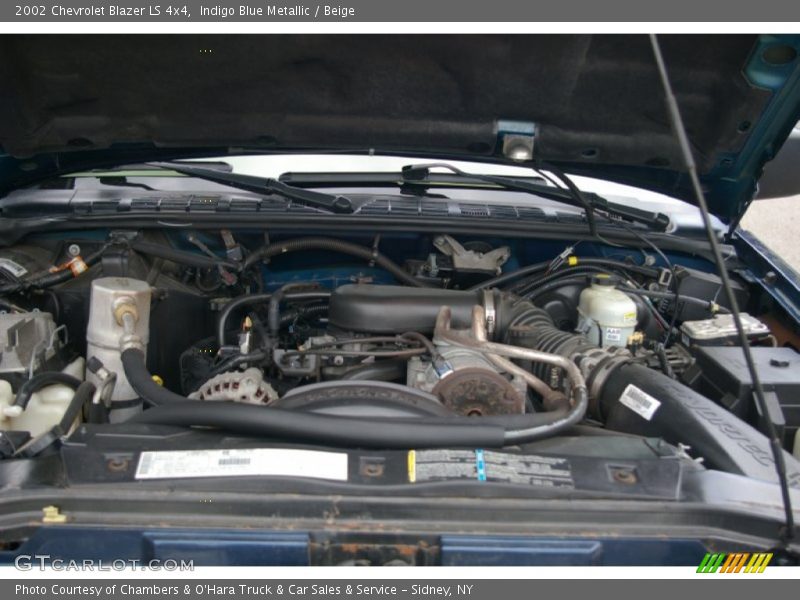 Indigo Blue Metallic / Beige 2002 Chevrolet Blazer LS 4x4