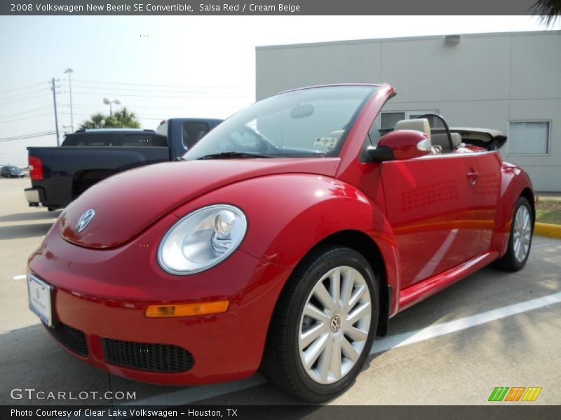 Salsa Red / Cream Beige 2008 Volkswagen New Beetle SE Convertible
