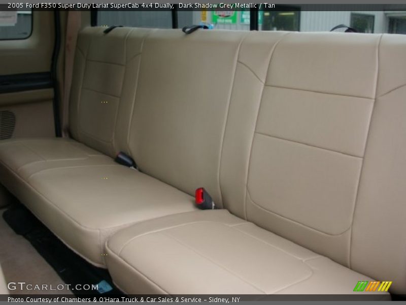 Dark Shadow Grey Metallic / Tan 2005 Ford F350 Super Duty Lariat SuperCab 4x4 Dually