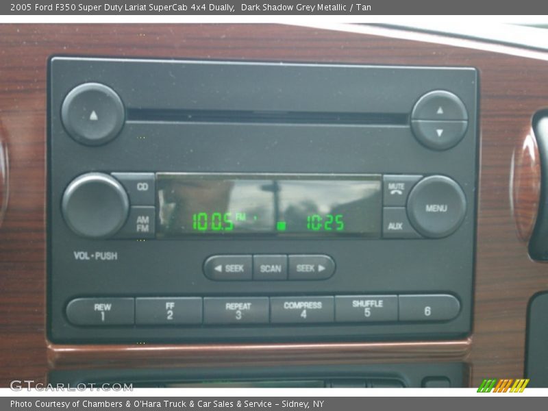Dark Shadow Grey Metallic / Tan 2005 Ford F350 Super Duty Lariat SuperCab 4x4 Dually