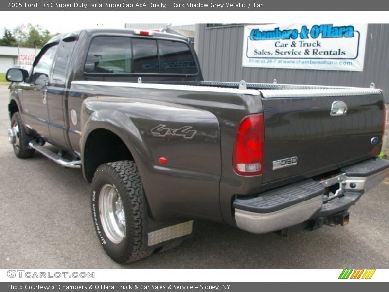 Dark Shadow Grey Metallic / Tan 2005 Ford F350 Super Duty Lariat SuperCab 4x4 Dually