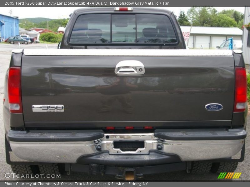 Dark Shadow Grey Metallic / Tan 2005 Ford F350 Super Duty Lariat SuperCab 4x4 Dually