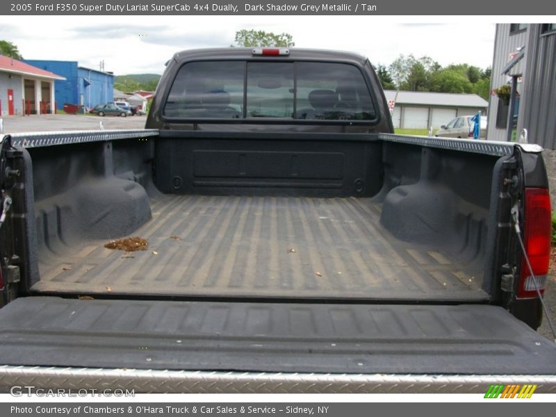 Dark Shadow Grey Metallic / Tan 2005 Ford F350 Super Duty Lariat SuperCab 4x4 Dually