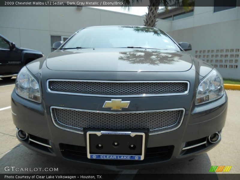 Dark Gray Metallic / Ebony/Brick 2009 Chevrolet Malibu LTZ Sedan