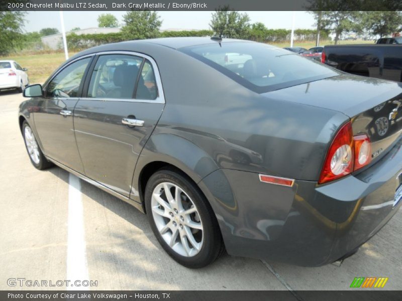 Dark Gray Metallic / Ebony/Brick 2009 Chevrolet Malibu LTZ Sedan