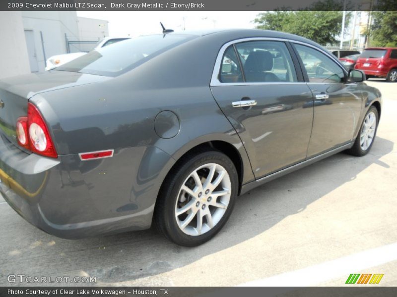 Dark Gray Metallic / Ebony/Brick 2009 Chevrolet Malibu LTZ Sedan