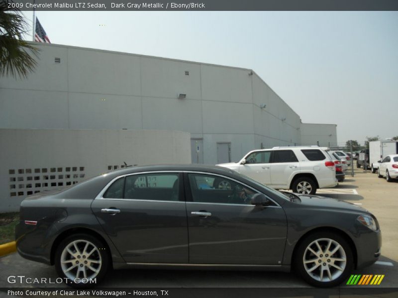 Dark Gray Metallic / Ebony/Brick 2009 Chevrolet Malibu LTZ Sedan