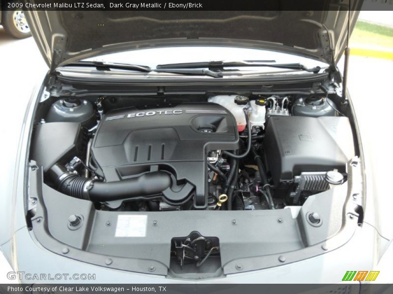 Dark Gray Metallic / Ebony/Brick 2009 Chevrolet Malibu LTZ Sedan