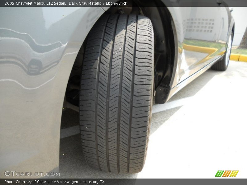 Dark Gray Metallic / Ebony/Brick 2009 Chevrolet Malibu LTZ Sedan