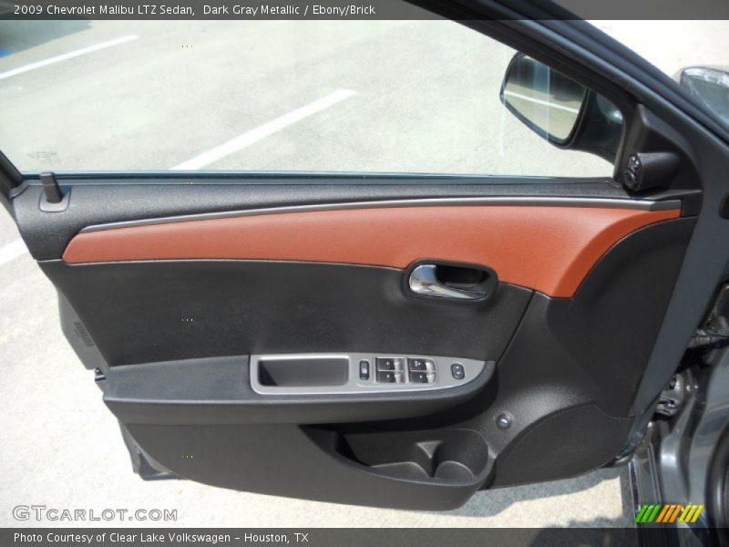 Dark Gray Metallic / Ebony/Brick 2009 Chevrolet Malibu LTZ Sedan