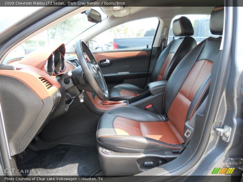 Dark Gray Metallic / Ebony/Brick 2009 Chevrolet Malibu LTZ Sedan