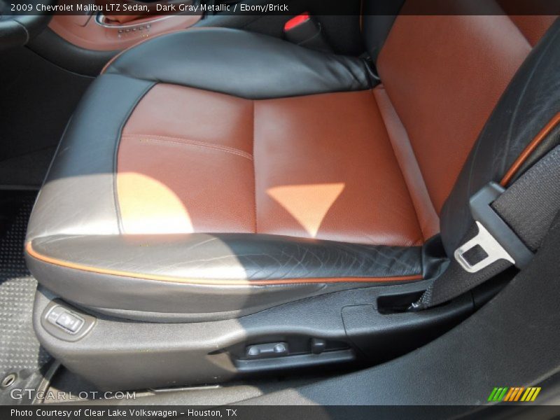 Dark Gray Metallic / Ebony/Brick 2009 Chevrolet Malibu LTZ Sedan