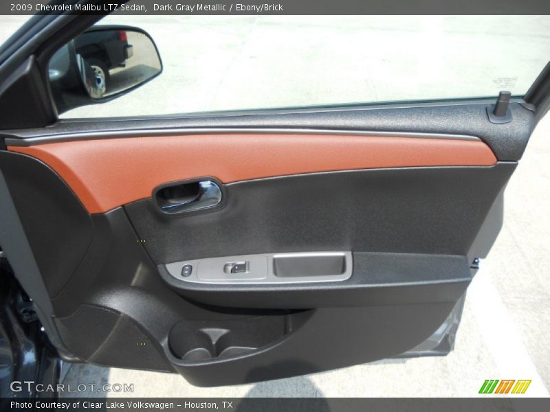 Dark Gray Metallic / Ebony/Brick 2009 Chevrolet Malibu LTZ Sedan