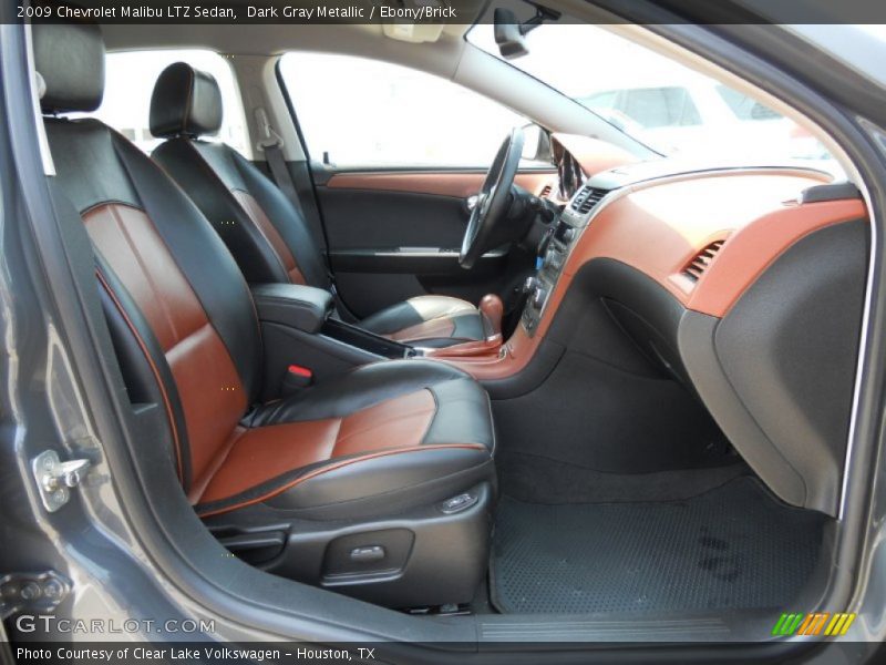 Dark Gray Metallic / Ebony/Brick 2009 Chevrolet Malibu LTZ Sedan