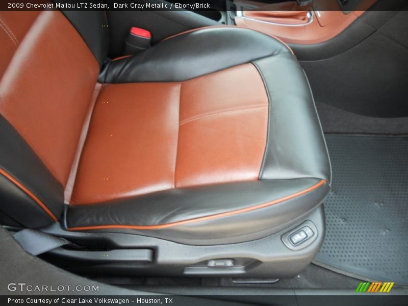 Dark Gray Metallic / Ebony/Brick 2009 Chevrolet Malibu LTZ Sedan