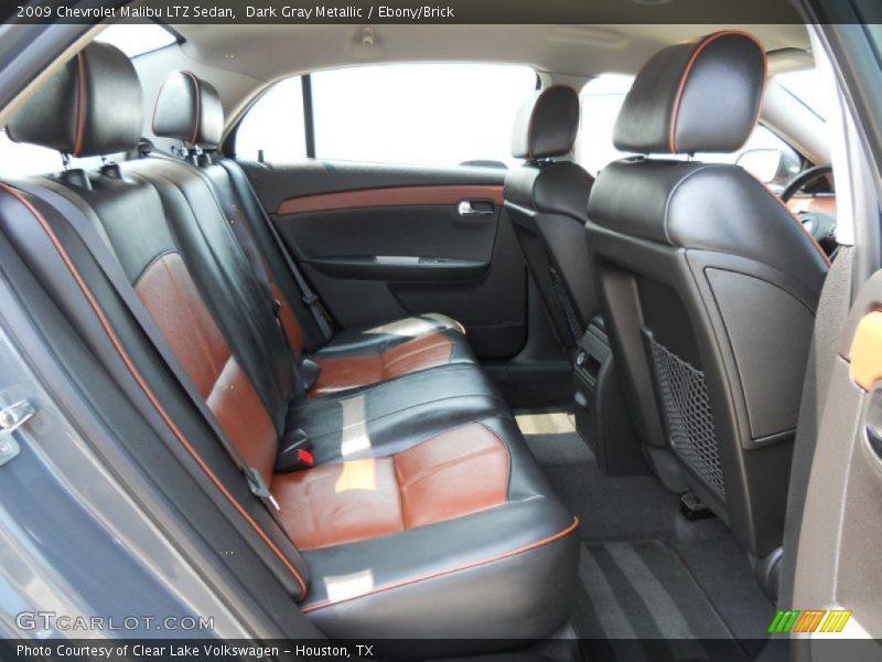Dark Gray Metallic / Ebony/Brick 2009 Chevrolet Malibu LTZ Sedan