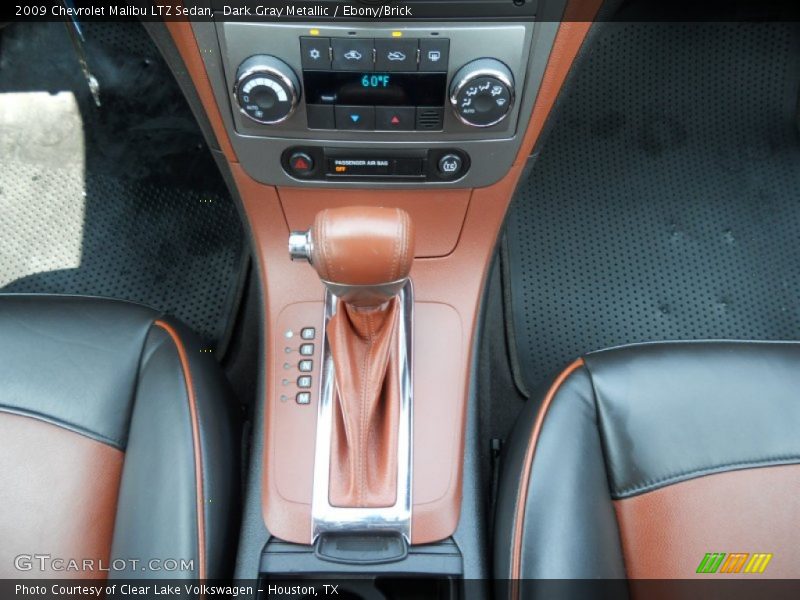 Dark Gray Metallic / Ebony/Brick 2009 Chevrolet Malibu LTZ Sedan