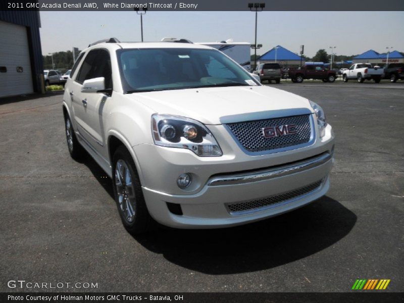 White Diamond Tintcoat / Ebony 2011 GMC Acadia Denali AWD