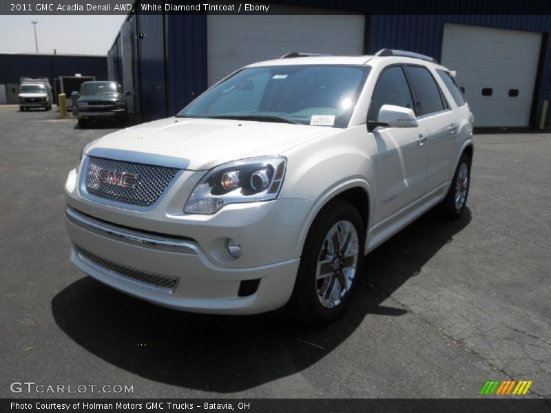 White Diamond Tintcoat / Ebony 2011 GMC Acadia Denali AWD