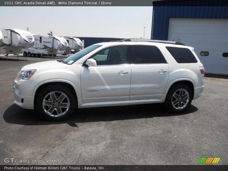 White Diamond Tintcoat / Ebony 2011 GMC Acadia Denali AWD